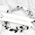 Picture of Happy Birthday Wreath Topper Silver