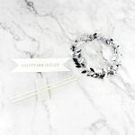 Picture of Happy Birthday Wreath Topper Silver